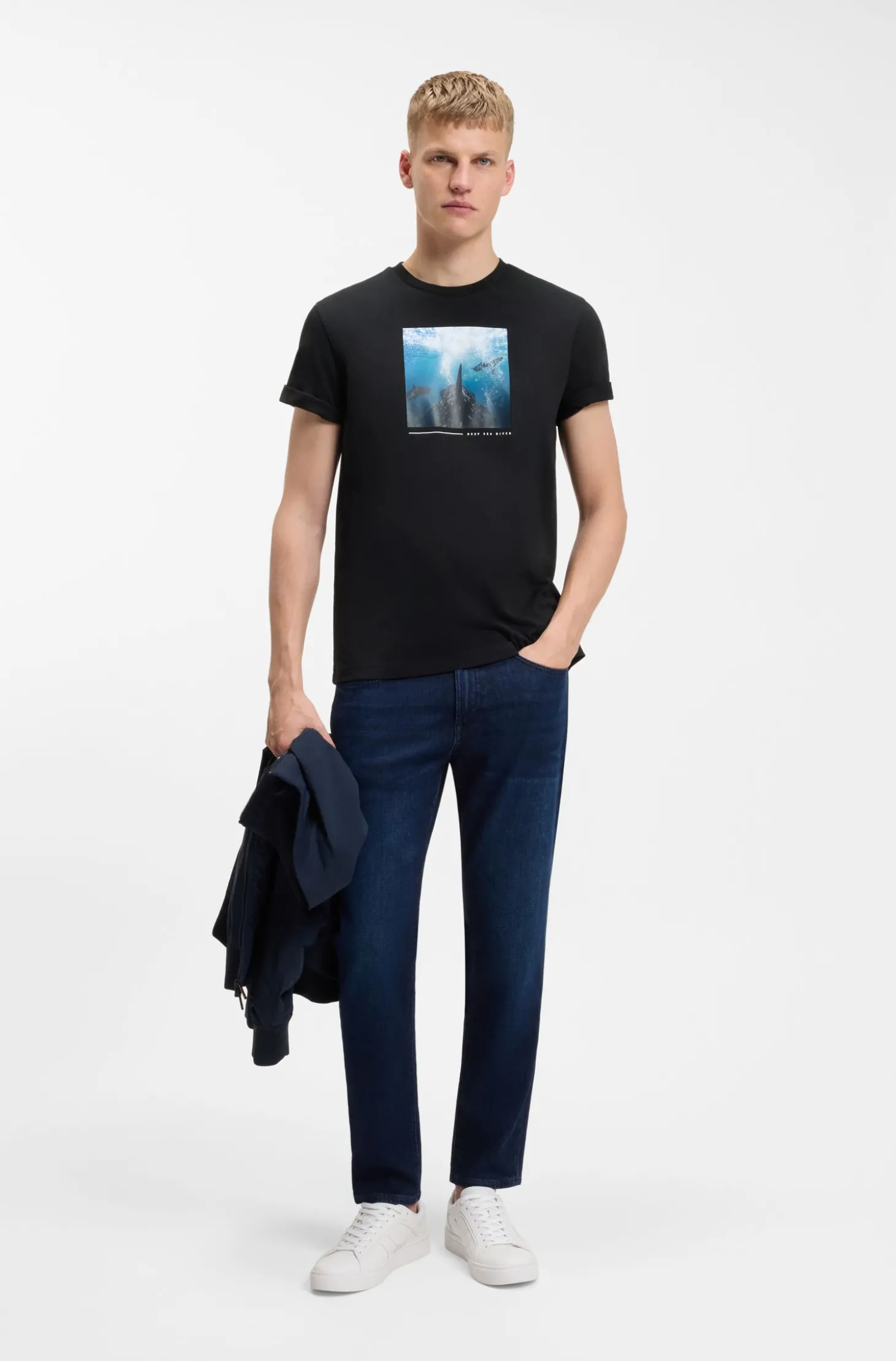T-Shirt aus Baumwoll-Jersey mit Artwork-Print