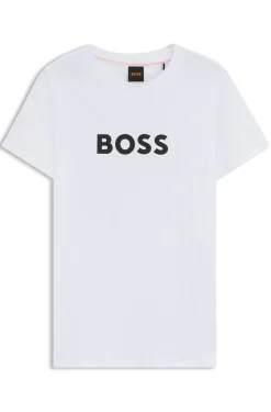 T-Shirt aus Baumwoll-Jersey mit Kontrast-Logo