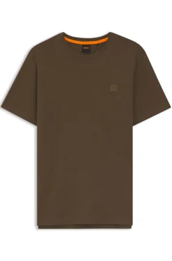 T-Shirt aus Baumwoll-Jersey mit Logo-Patch