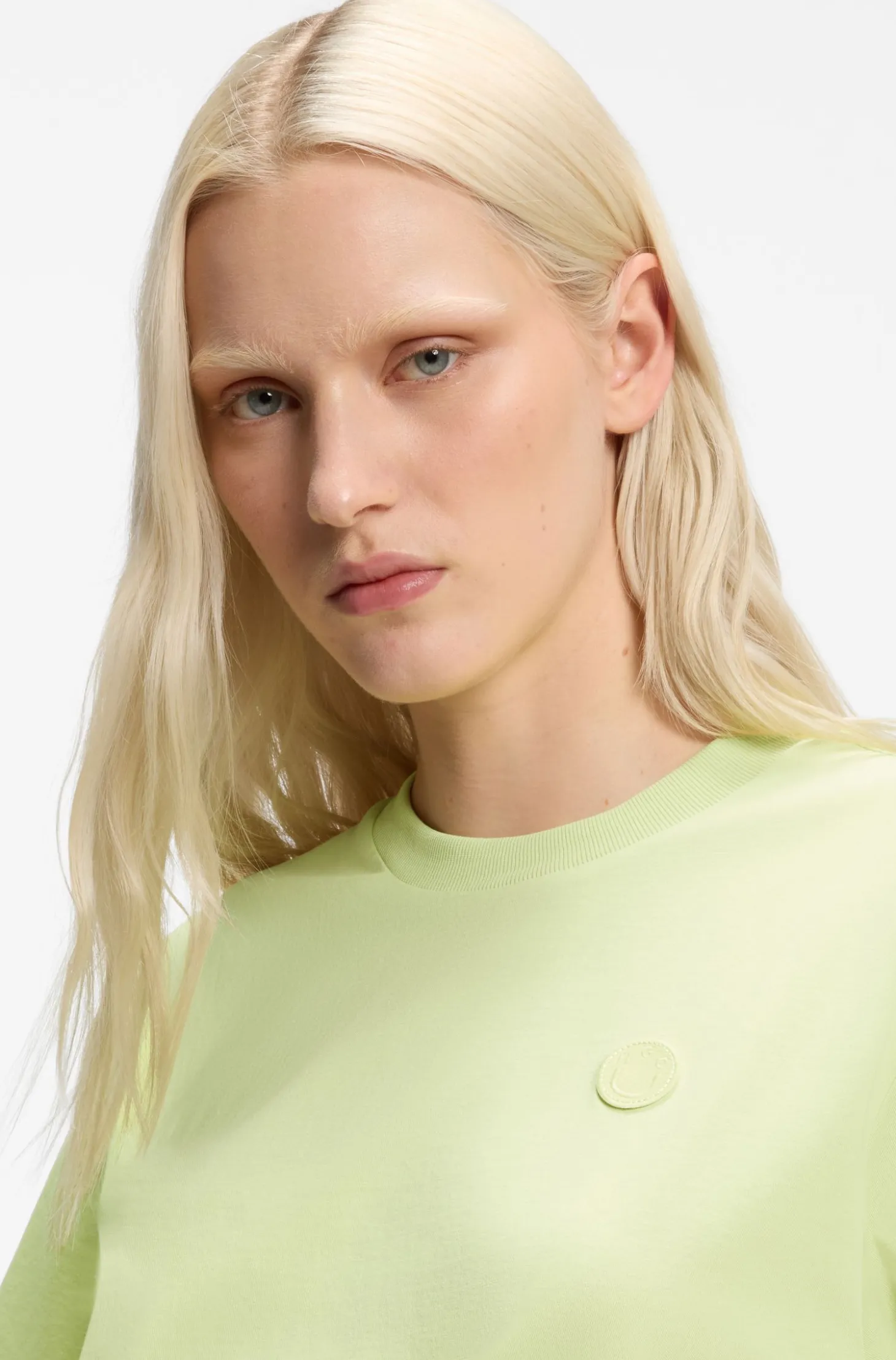 T-Shirt aus Baumwoll-Jersey mit Happy HUGO Logo