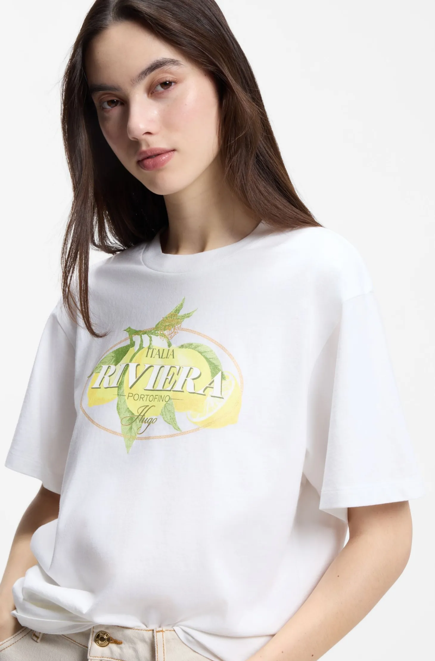 T-Shirt aus Baumwoll-Jersey mit Logo-Artwork