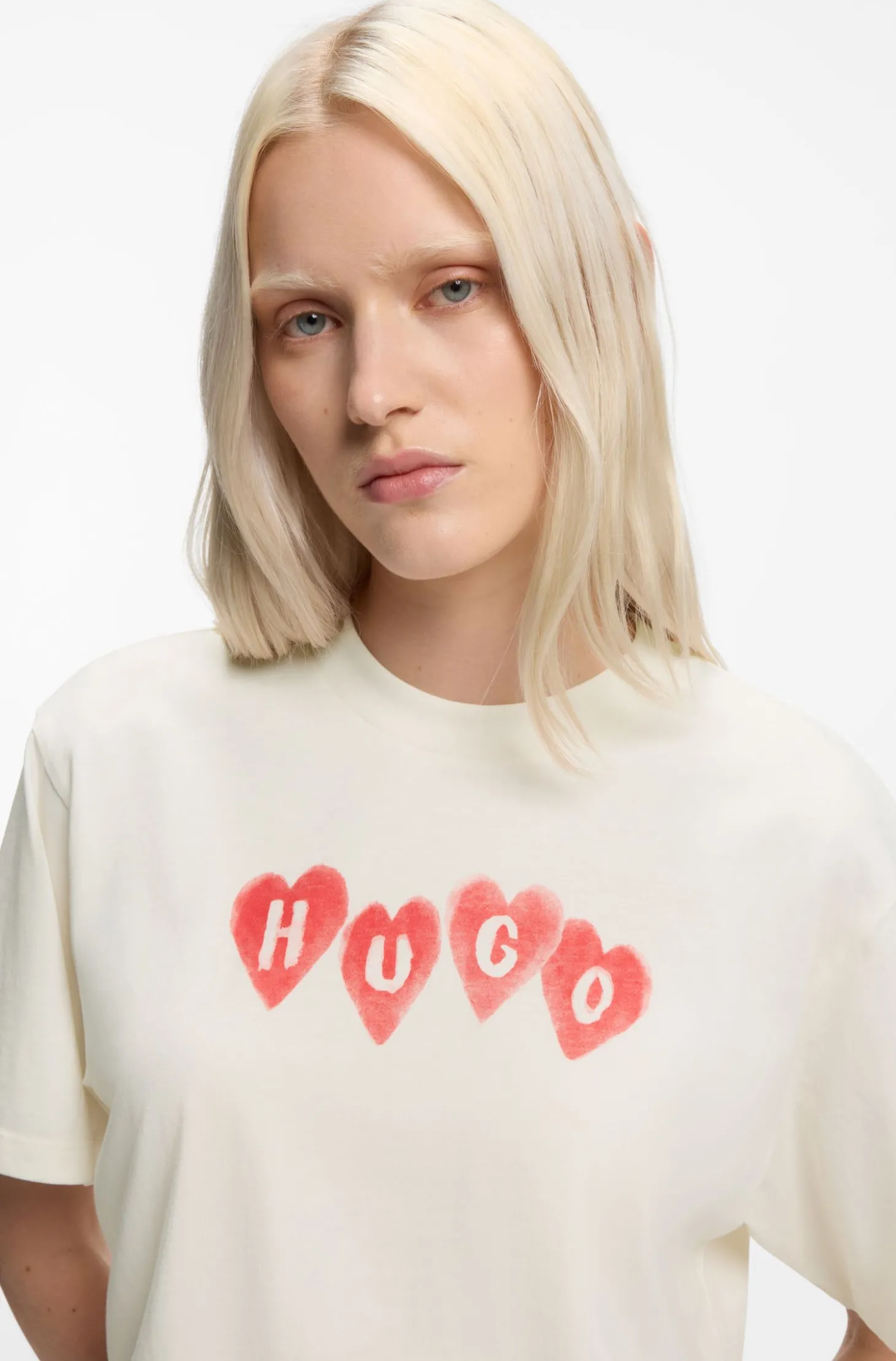 T-Shirt aus Baumwoll-Jersey mit Herz-Logo