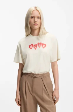T-Shirt aus Baumwoll-Jersey mit Herz-Logo