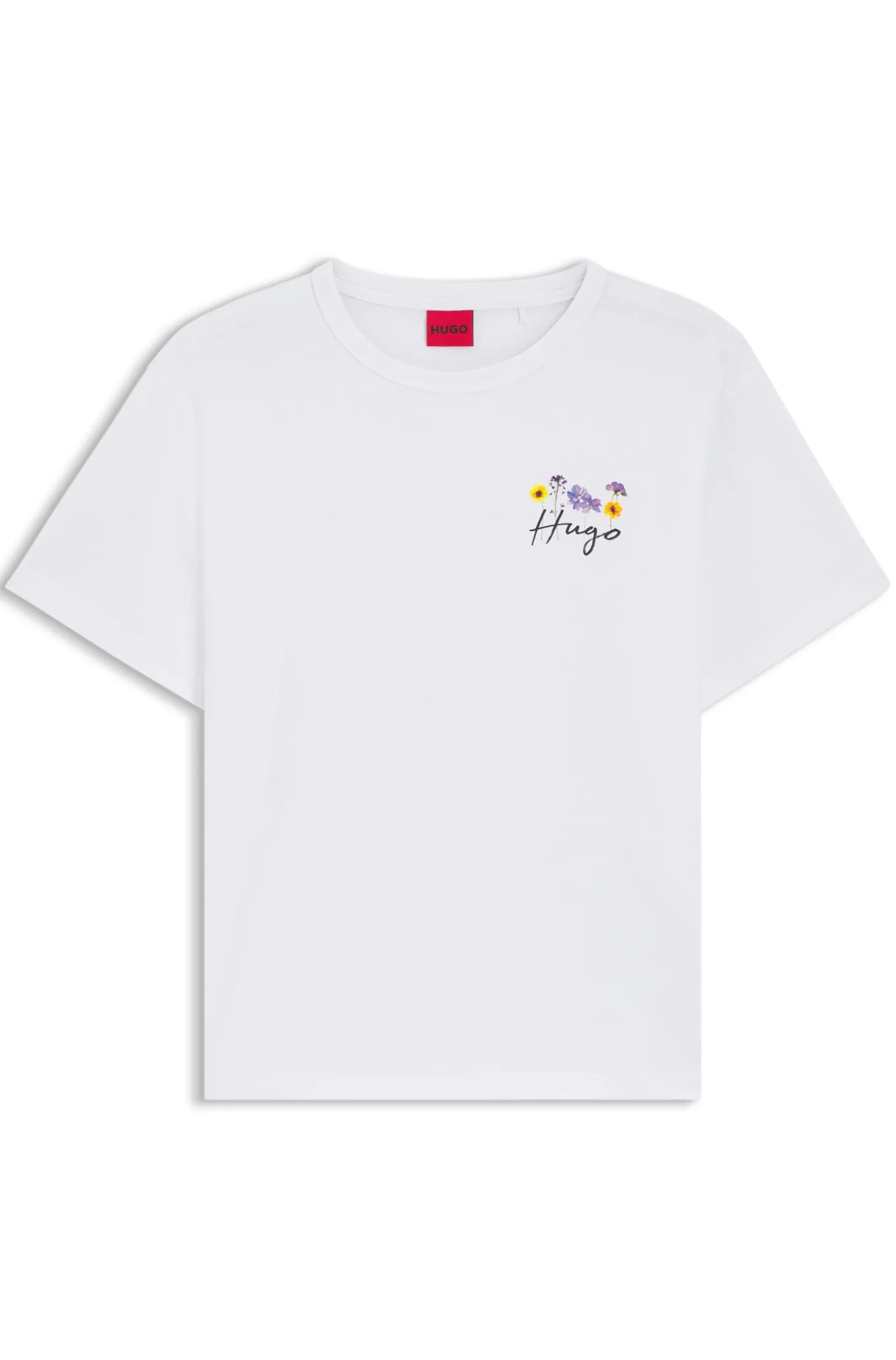 T-Shirt aus Baumwoll-Jersey mit Blumen-Artwork