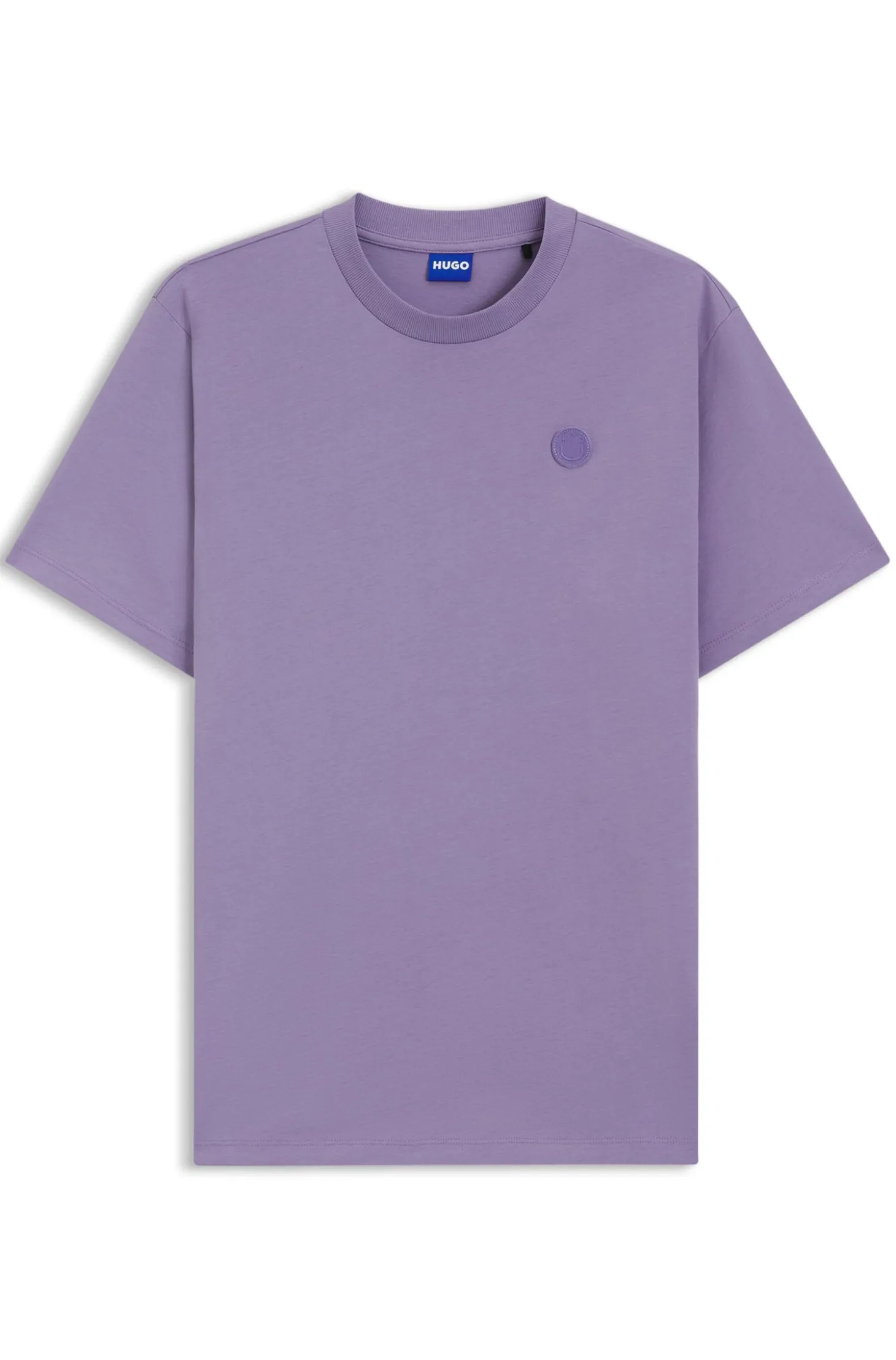 T-Shirt aus Baumwoll-Jersey mit Happy HUGO Logo