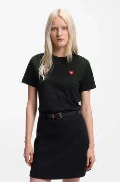 T-Shirt aus Baumwoll-Jersey mit Herz-Logo