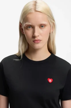 T-Shirt aus Baumwoll-Jersey mit Herz-Logo