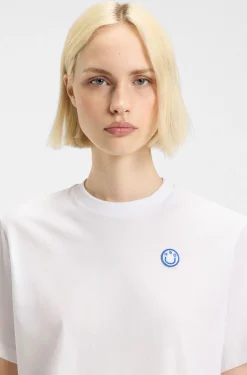 T-Shirt aus Baumwoll-Jersey mit Happy HUGO Logo