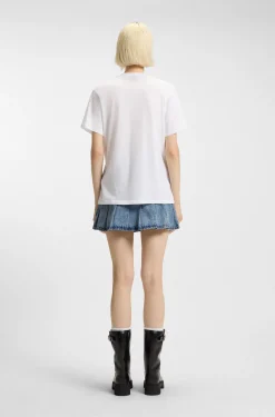T-Shirt aus Baumwoll-Jersey mit Happy HUGO Logo