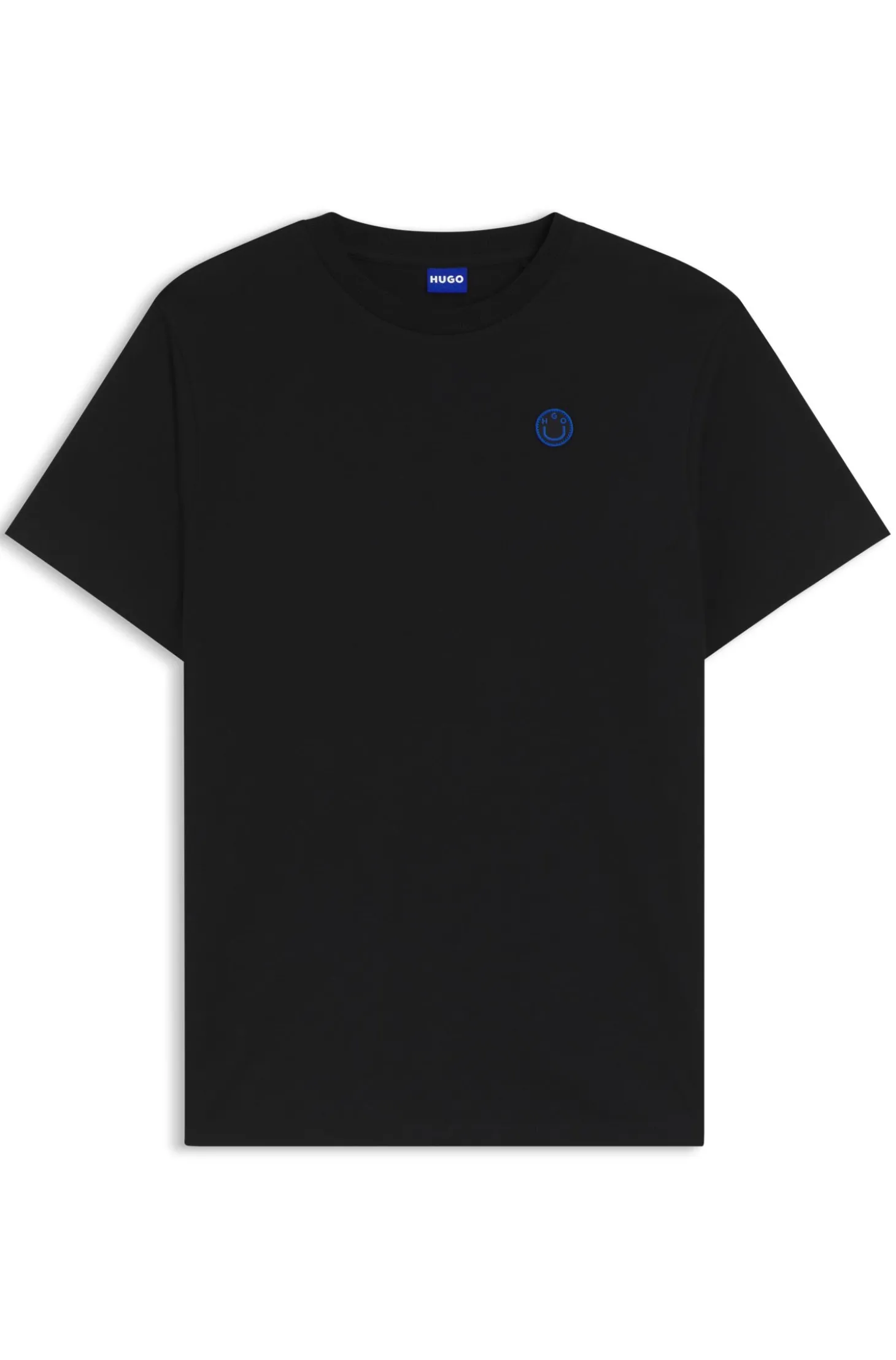 T-Shirt aus Baumwoll-Jersey mit Happy HUGO Logo
