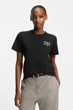 T-Shirt aus Baumwoll-Jersey mit Blumen-Artwork