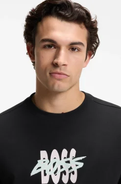 T-Shirt aus Baumwoll-Jersey mit Logo-Artwork