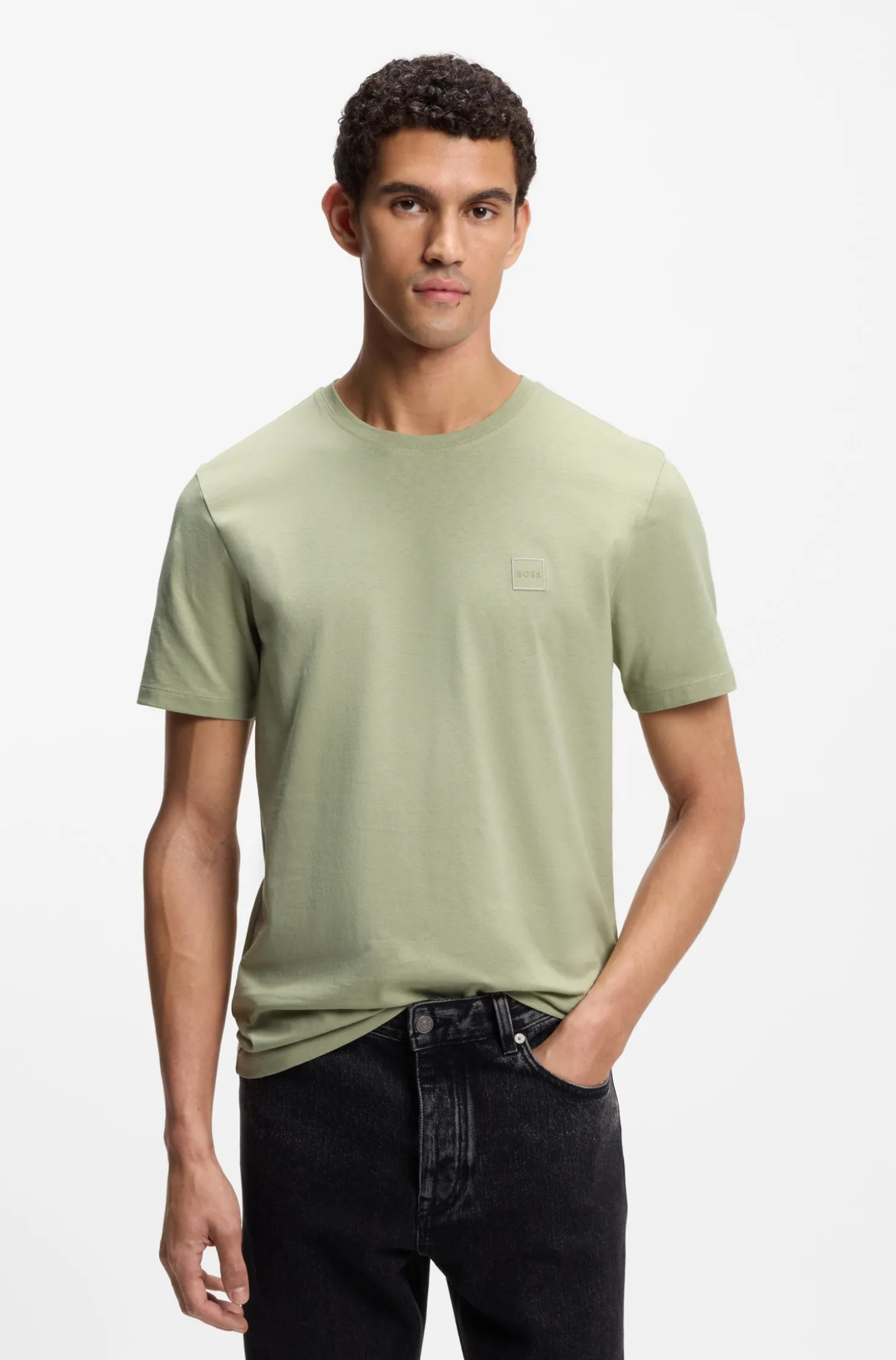 T-Shirt aus Baumwoll-Jersey mit Logo-Patch