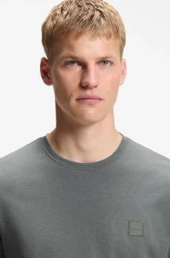 T-Shirt aus Baumwoll-Jersey mit Logo-Patch