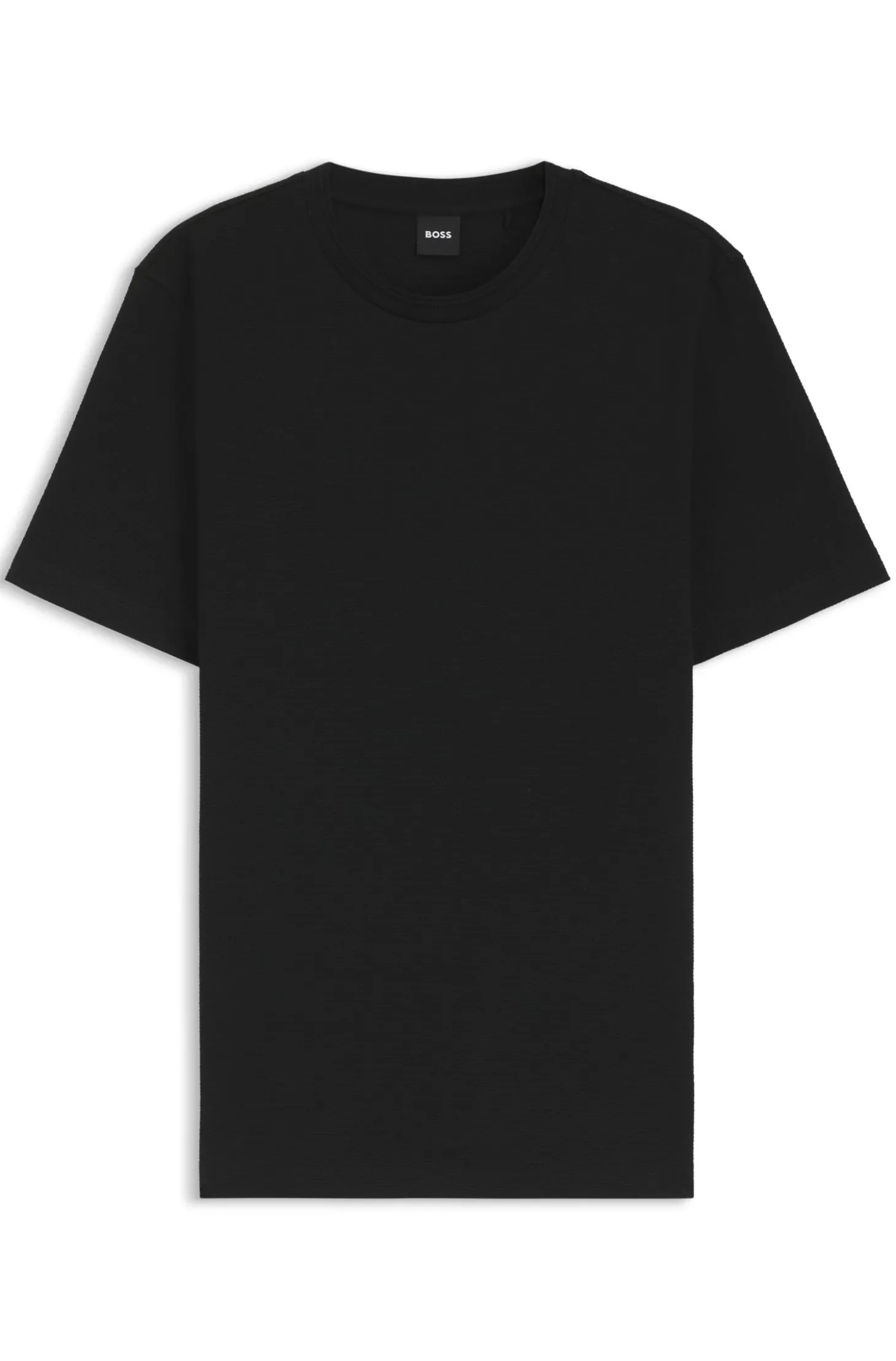 T-Shirt aus Baumwoll-Mix mit Bubble-Jacquard-Struktur