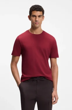 T-Shirt aus Baumwoll-Mix mit Bubble-Jacquard-Struktur