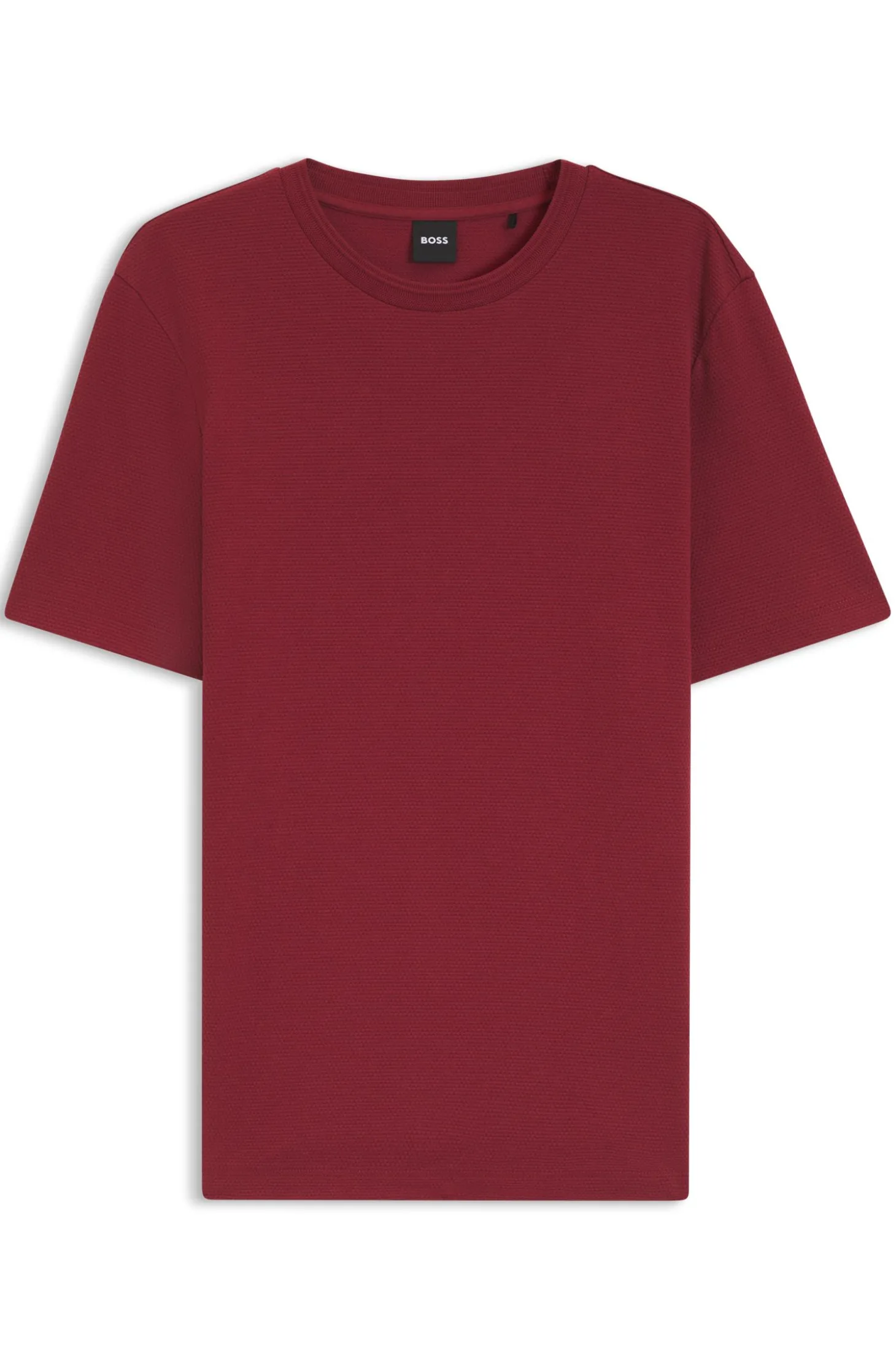 T-Shirt aus Baumwoll-Mix mit Bubble-Jacquard-Struktur