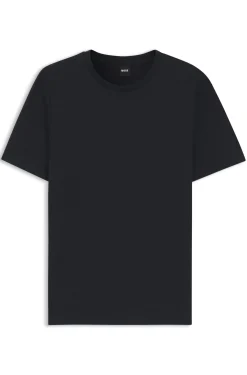 T-Shirt aus Baumwoll-Mix mit Bubble-Jacquard-Struktur