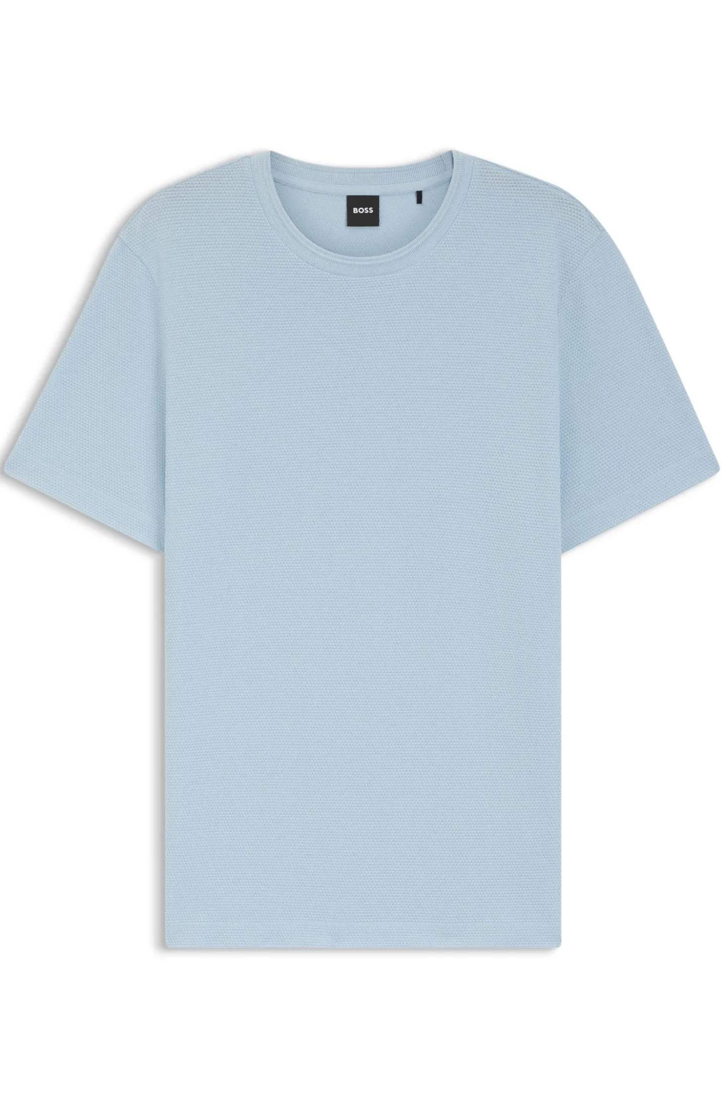 T-Shirt aus Baumwoll-Mix mit Bubble-Jacquard-Struktur