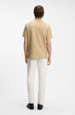 T-Shirt aus Baumwoll-Mix mit Knitteroptik