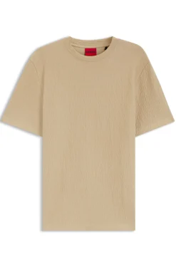 T-Shirt aus Baumwoll-Mix mit Knitteroptik