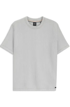 T-Shirt aus Baumwoll-Mix mit Waffelstruktur