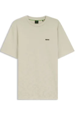 T-Shirt aus Baumwoll-Piqué mit Allover-Print
