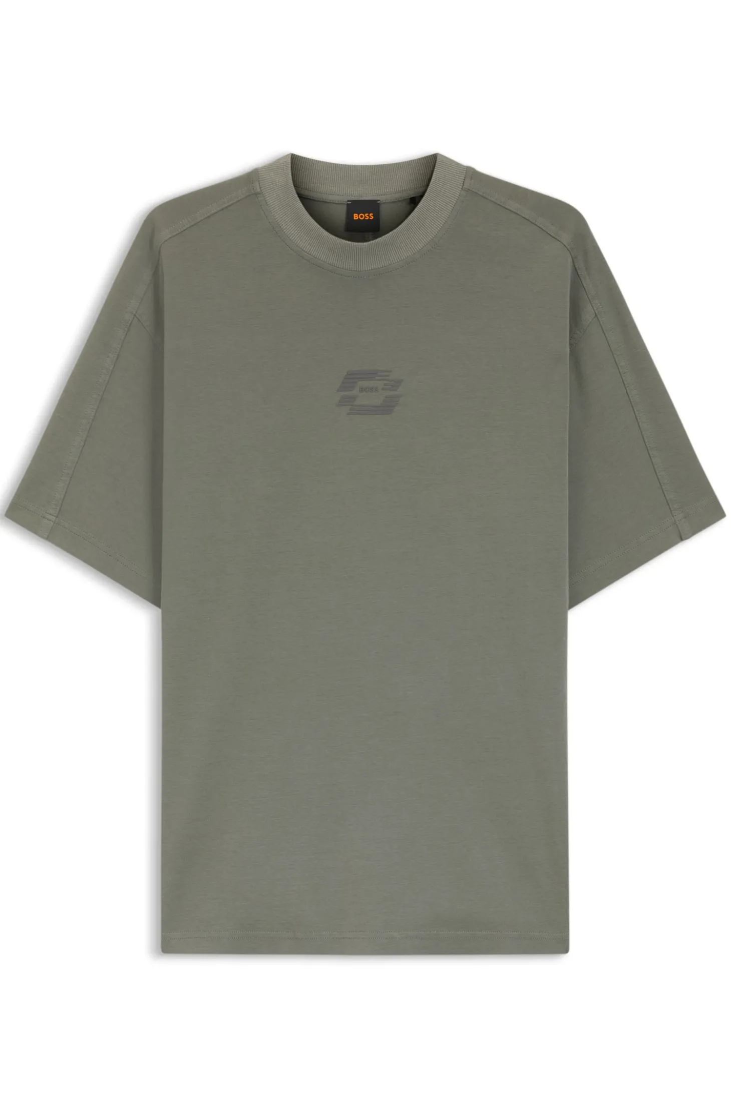 T-Shirt aus Interlock-Baumwolle mit Logo-Artwork