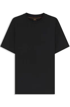 T-Shirt aus Interlock-Baumwolle mit Logo-Stickerei