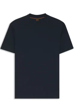 T-Shirt aus Interlock-Baumwolle mit Logo-Stickerei