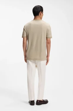 T-Shirt aus luxuriöser Travel Wool mit FK-Halsabschluss