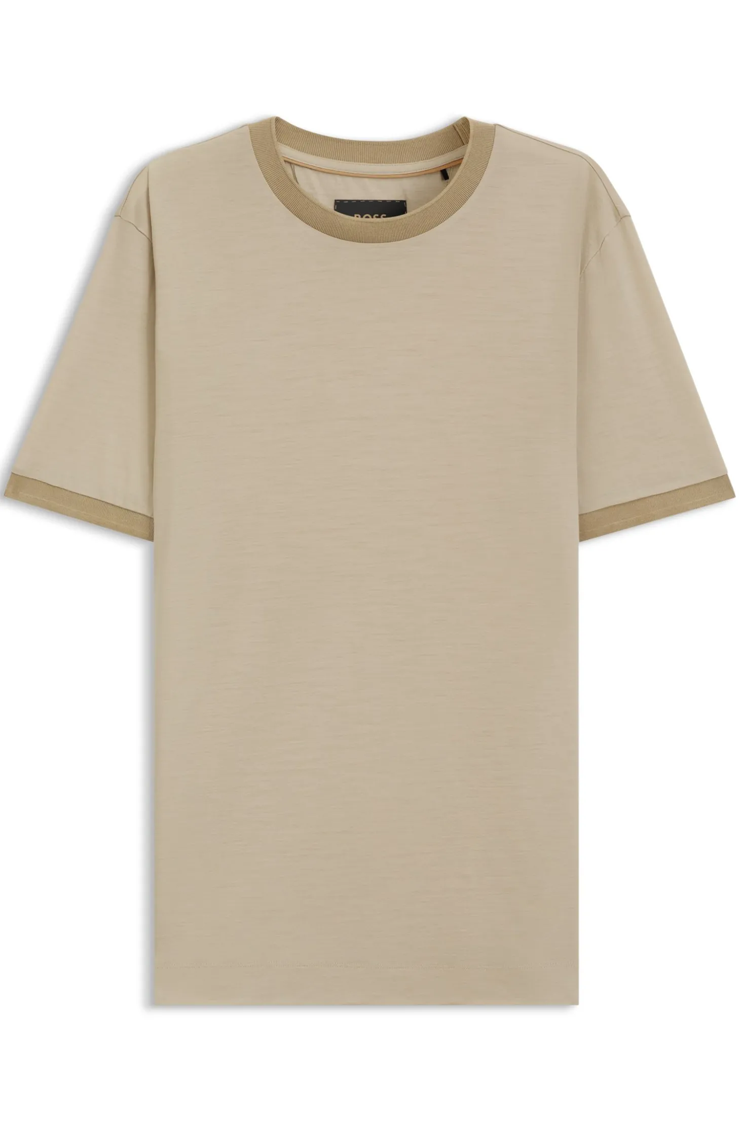 T-Shirt aus luxuriöser Travel Wool mit FK-Halsabschluss
