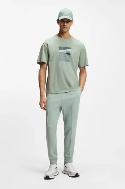 T-Shirt aus Pima-Baumwolle mit Tennis-Artwork