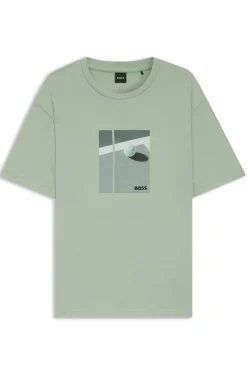 T-Shirt aus Pima-Baumwolle mit Tennis-Artwork