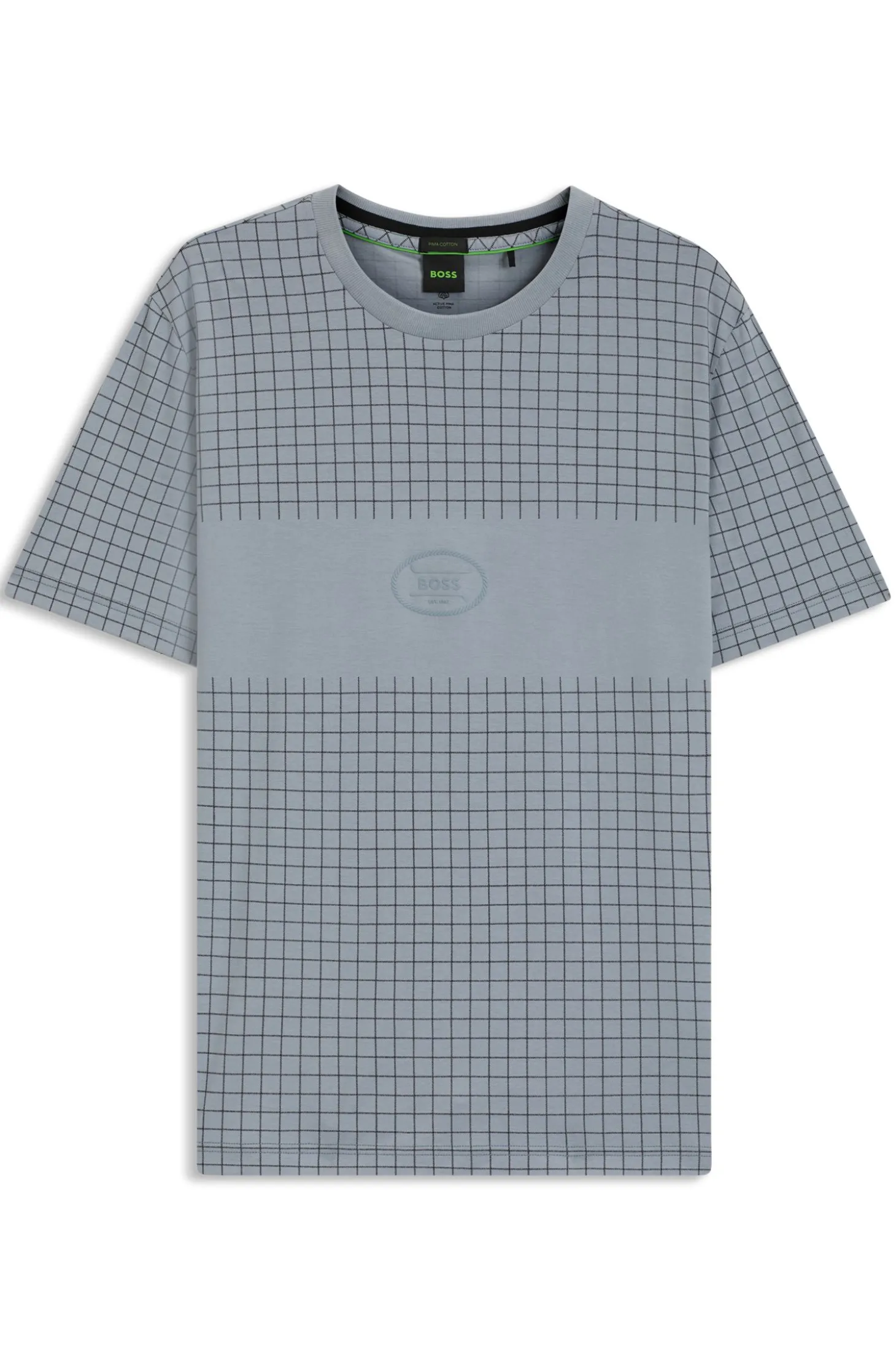 T-Shirt aus Pima-Baumwolle mit Karo-Print