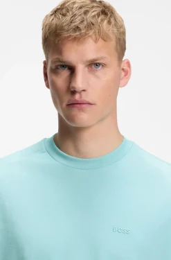 T-Shirt aus Stretch-Baumwolle mit Jacquard-Tape