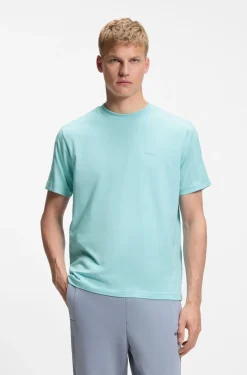 T-Shirt aus Stretch-Baumwolle mit Jacquard-Tape