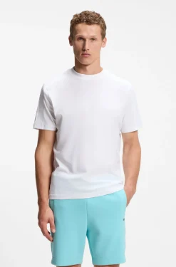 T-Shirt aus Stretch-Baumwolle mit Jacquard-Tape