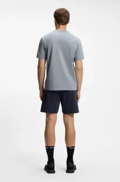 T-Shirt aus Stretch-Baumwolle mit Flaggen-Artwork