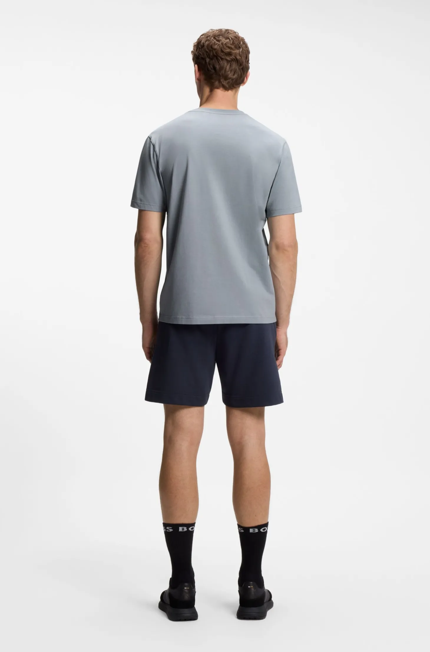 T-Shirt aus Stretch-Baumwolle mit Flaggen-Artwork