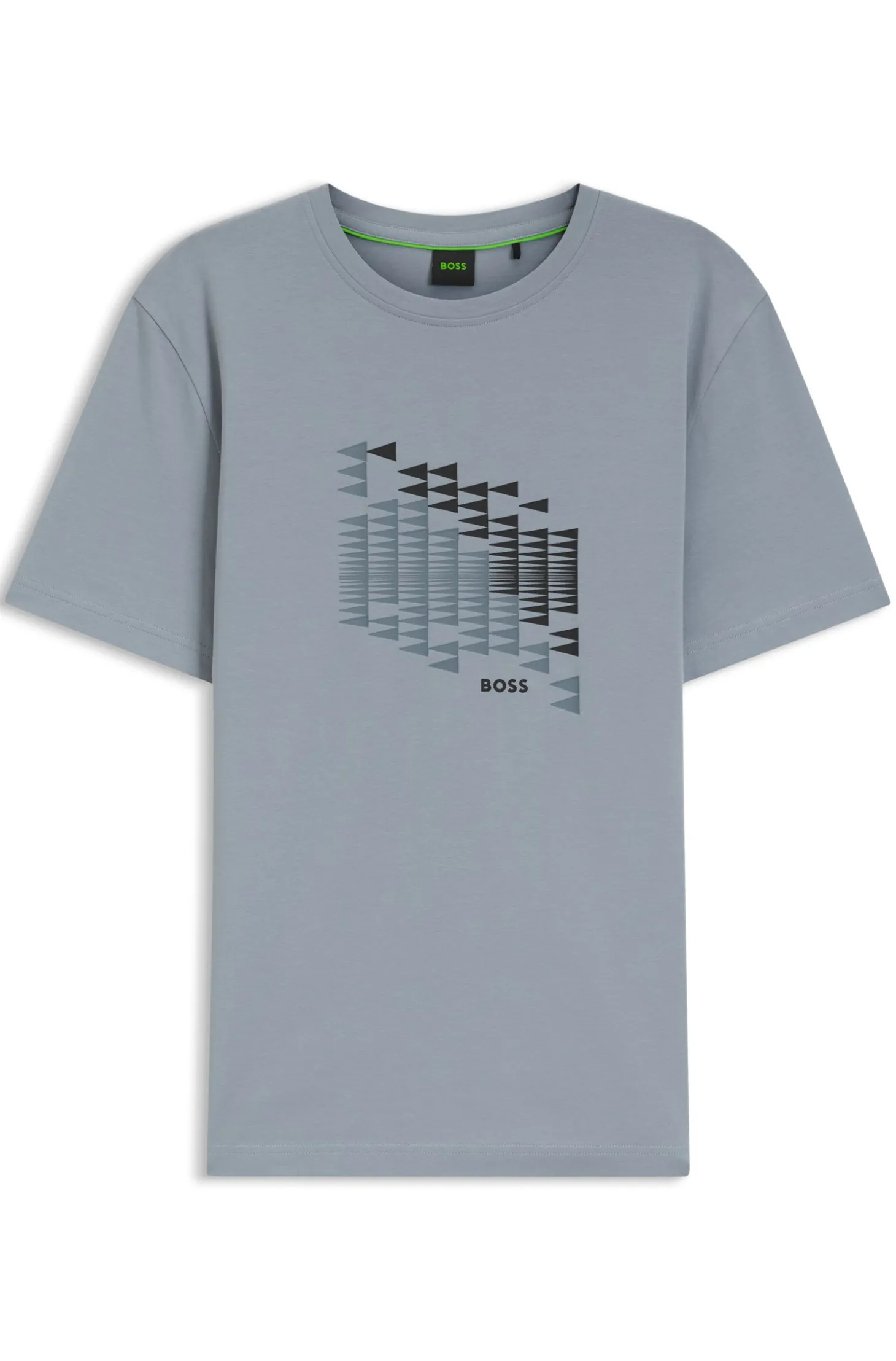 T-Shirt aus Stretch-Baumwolle mit Flaggen-Artwork