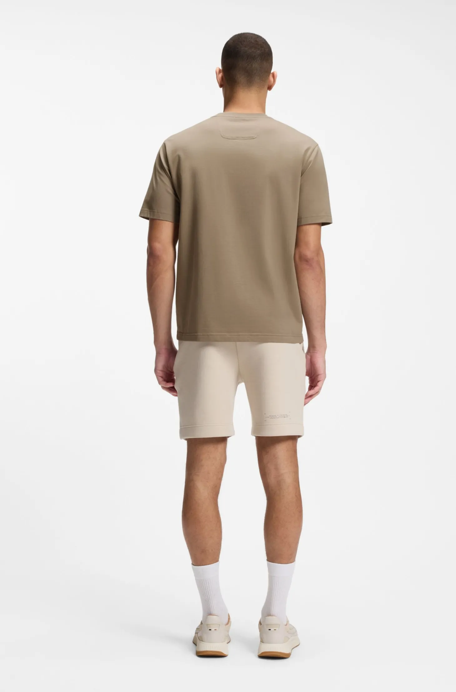 T-Shirt aus Stretch-Baumwolle mit Logo-Artwork