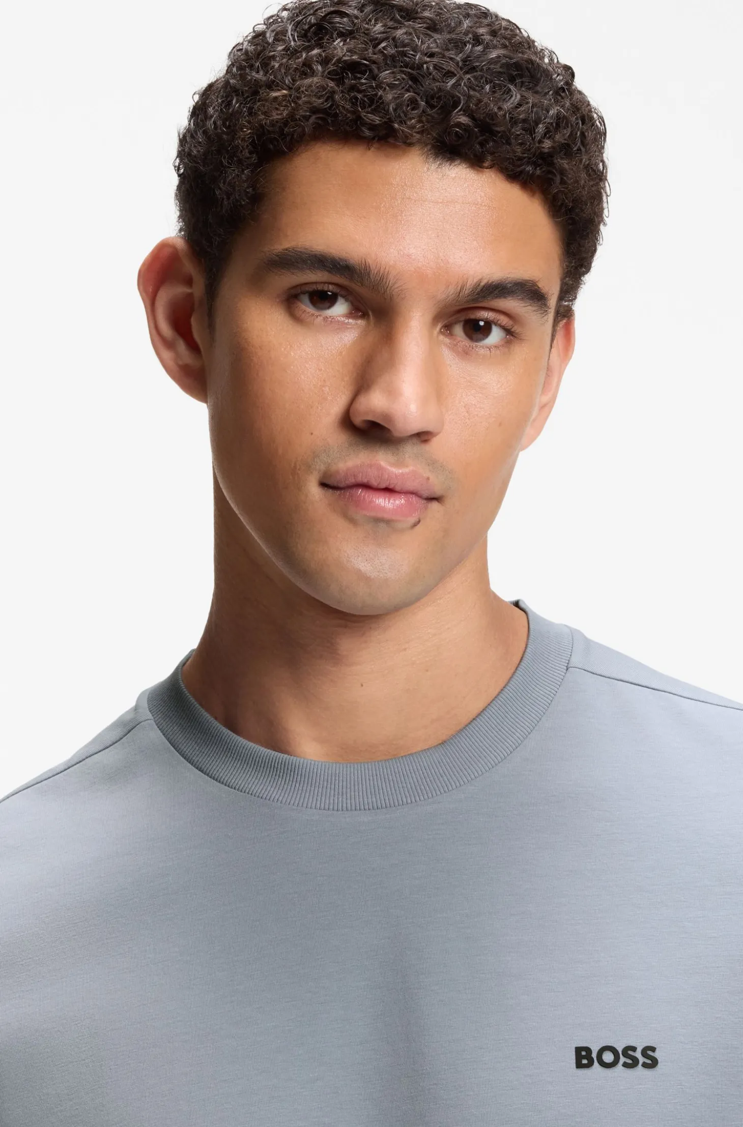 T-Shirt aus Stretch-Baumwolle mit Logo-Detail
