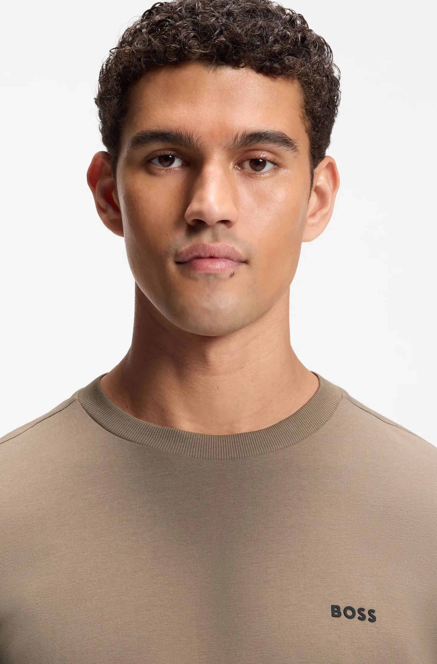 T-Shirt aus Stretch-Baumwolle mit Logo-Detail