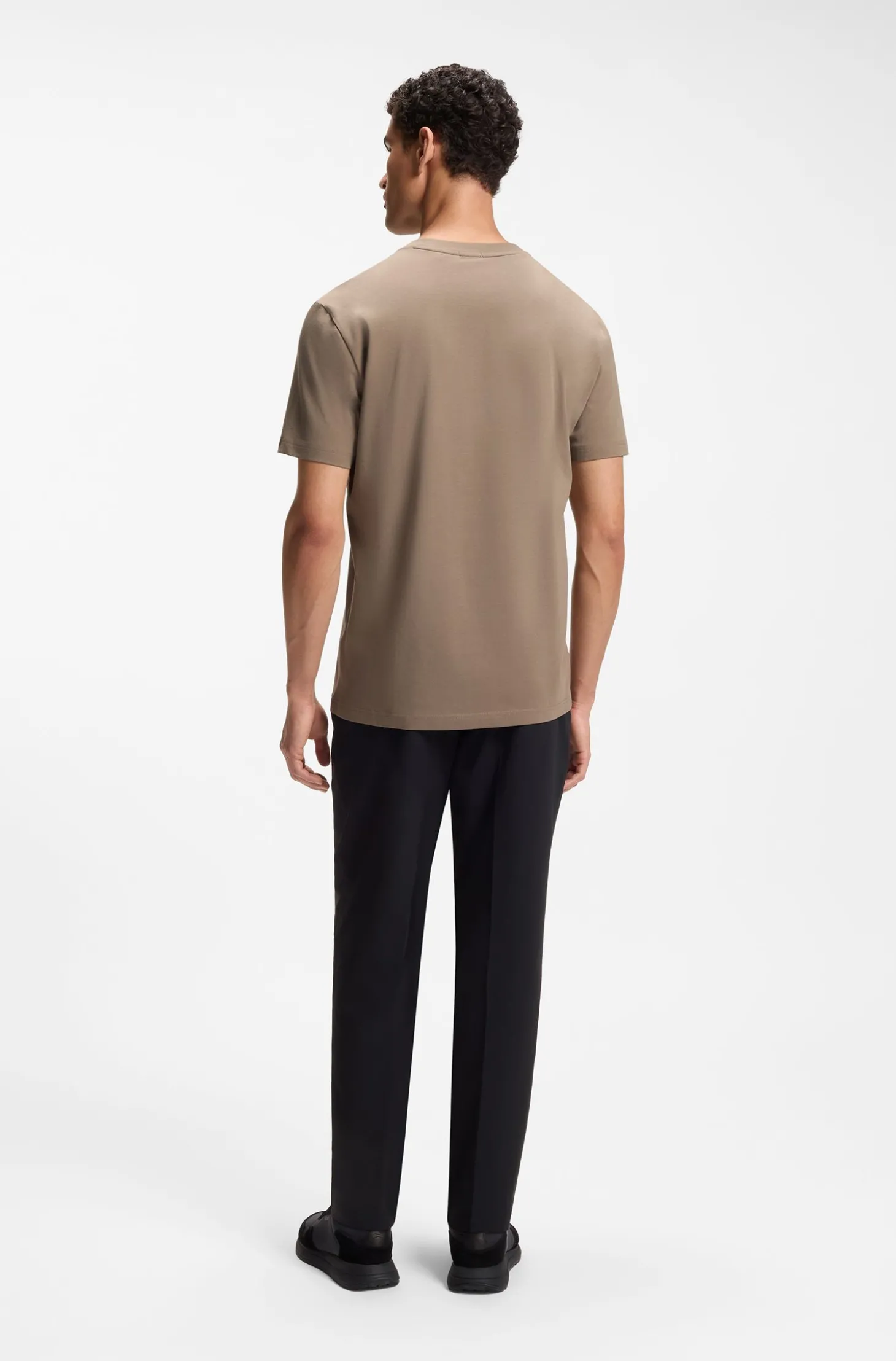 T-Shirt aus Stretch-Baumwolle mit Logo-Detail