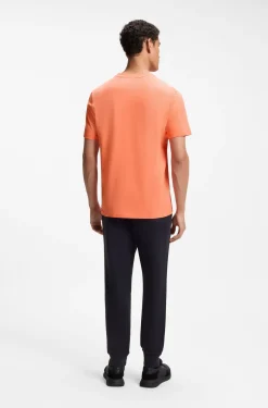 T-Shirt aus Stretch-Baumwolle mit Logo-Detail