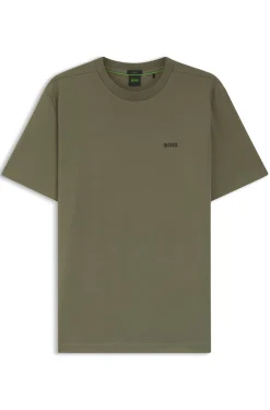 T-Shirt aus Stretch-Baumwolle mit Logo-Detail