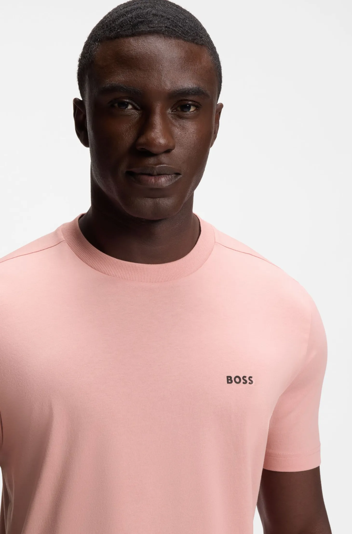 T-Shirt aus Stretch-Baumwolle mit Logo-Detail