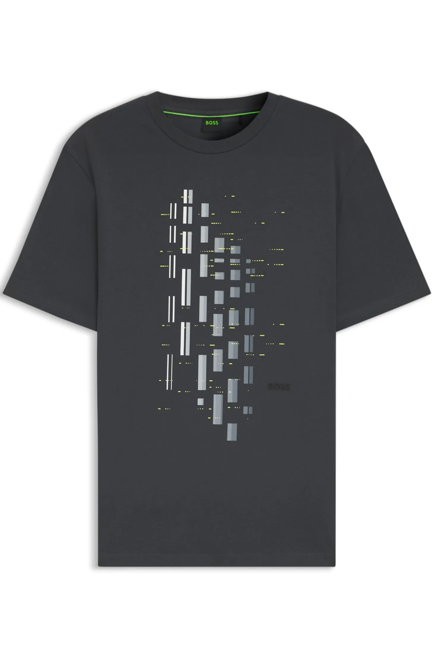 T-Shirt aus Stretch-Baumwolle mit geometrischem Print
