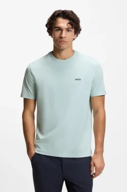 T-Shirt aus Stretch-Baumwolle mit Logo-Detail